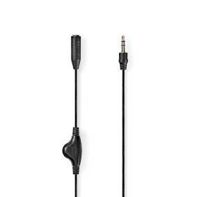 Nedis Stereo-Audiokabel | 3,5 mm Male | 3,5 mm Female | Vernikkeld | 1.00 m | Rond | Label - CAGL22090BK10