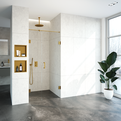 Nisdeur Compleet Just Creating Profielloos 2-Delig 110x200 cm 50/60 Goud Sanitop