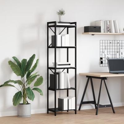 Boekenkast Zwart eiken 40 x 30 x 153 cm Bewerkt hout