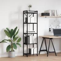 Boekenkast Zwart eiken 40 x 30 x 153 cm Bewerkt hout - thumbnail