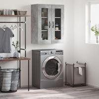 Wandkast 69,5x34x90 cm bewerkt hout betongrijs - thumbnail