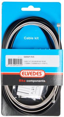 Elvedes Kabelset trommelrem 1.70m/2.35m rvs zwart