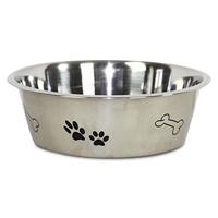 Hondenvoerbak met Print 24 cm RVS - thumbnail