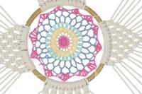 Droomvanger DKD Home Decor Wit Multicolour Natuurlijk Veren Boho 52 x 1 x 145 cm (1 Stuks) - thumbnail