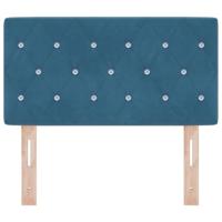 LED Hoofdbord met Kristallen Knop, Ge tufted, Donkerblauw, 80 cm, Velvet - thumbnail
