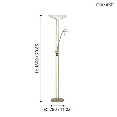 Eglo Staande LeeslampBaya brons - 85974