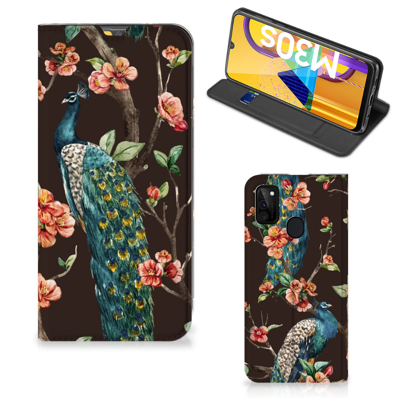 Samsung Galaxy M30s | M21 | Hoesje maken | Pauw met Bloemen Samsung Galaxy M30s | M21 | Hoesje maken | Pauw met Bloemen