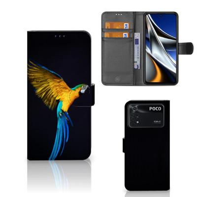 Xiaomi Poco X4 Pro 5G | Telefoonhoesje | Met pasjeshouder | Papegaai