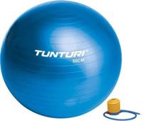 Tunturi Anti Burst Fitness bal met Pomp | Yoga bal 55 cm | 220 kg gebruikersgewicht | Incl Trainingsapp | Blauw - thumbnail