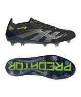 adidas Predator Elite Gras Voetbalschoenen (FG) Zwart Donkergrijs Neongeel - thumbnail