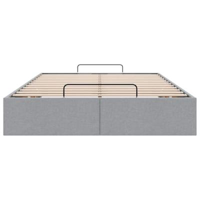 Bedframe zonder matras 120x200 cm stof lichtgrijs