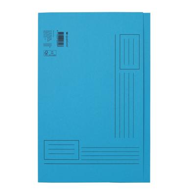 Vouwmap Quantore Folio ongelijke zijde 250gr blauw Vouwmap Quantore Folio ongelijke zijde 250gr blauw