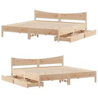 Bedframe met lades massief grenenhout 180x200 cm - thumbnail