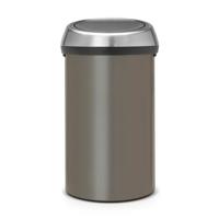 Brabantia touch bin afvalemmer 60 liter platinum / fingerprint proof - thumbnail