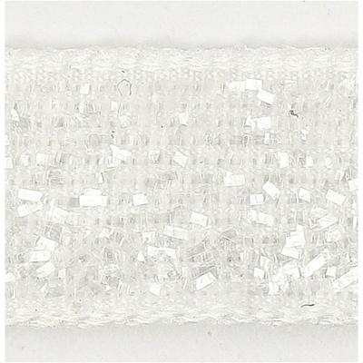Creotime lint 5 m 10 mm witte glitter Creotime lint 5 m 10 mm witte glitter