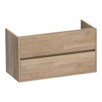 Brauer Adore - Onderkast - 100 cm - met 2 Softclose Lades Greeploos en 1 Sifon Uitsparing - Vingerlas Eiken Grijs - thumbnail