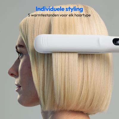 Stijltang - MEDION - MD19925 - 56 W - 5 programma's - 165 tot 210 °C - LED-display - Wit