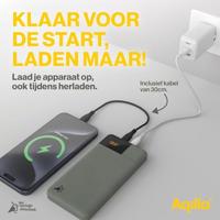 Aqiila Powerbird B10M Powerbank 10000 mAh LiPo USB-A, USB-C Mosgroen - thumbnail