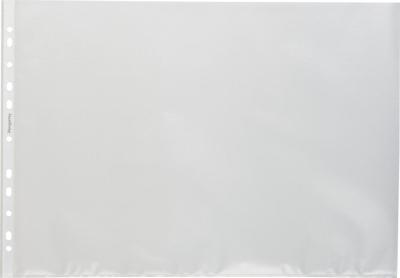 Pergamy geperforeerde showtas, ft A3 landscape, 11-gaatsperforatie, gekorrelde PP, pak van 100 stuks