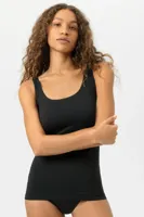 Organic dames brede band hemd - Naadloos Biologisch katoenen dames onderhemd - Duurzaam - thumbnail