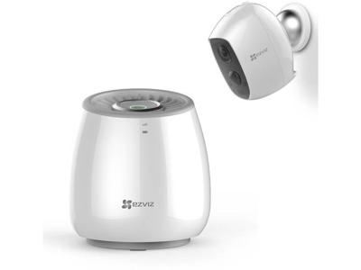 Bewakingscamera voor buiten, wifi met accu, drievoudige verpakking met WLB (Lan/4G LTE), draadloze wifi 1080P 2,4GHz, nachtzicht, 2-weg audio, SD-kaartsleuf, PIR-bewegingsmelder, Ezviz C3A