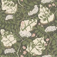 Dutch Wallcoverings Lina - Ulla -Britt Green - Groen - thumbnail