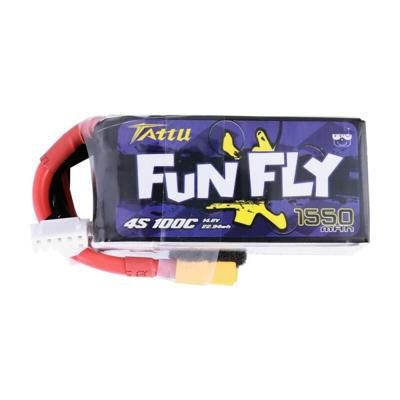 GensAce Tattu FunFly Lipo 100c 14,8 volt 1550mah met XT60 Stekker GensAce Tattu FunFly Lipo 100c 14,8 volt 1550mah met XT60 Stekker