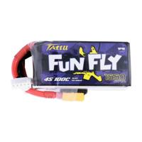 GensAce Tattu FunFly Lipo 100c 14,8 volt 1550mah met XT60 Stekker - thumbnail