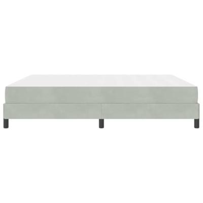 Boxspringbed met matras Lichtgrijs 180 x 200 cm Fluweel