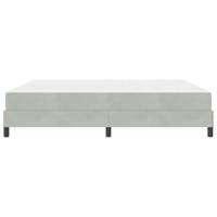 Boxspringbed met matras Lichtgrijs 180 x 200 cm Fluweel - thumbnail