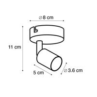QAZQA Moderne spot zwart kantelbaar - Jeany - thumbnail