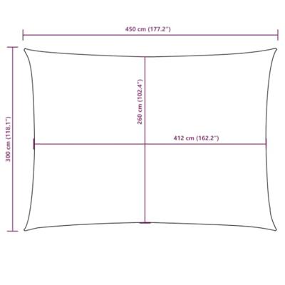 VidaXL Zonnescherm rechthoekig 3x4,5 m oxford stof zwart VidaXL Zonnescherm rechthoekig 3x4,5 m oxford stof zwart