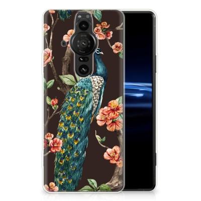 Sony Xperia Pro-I | TPU Hoesje | Pauw met Bloemen