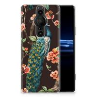 Sony Xperia Pro-I | TPU Hoesje | Pauw met Bloemen - thumbnail