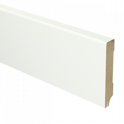 MDF Moderne plint 90x15 voorgelakt RAL9016 + uitsparing - lengte 240cm