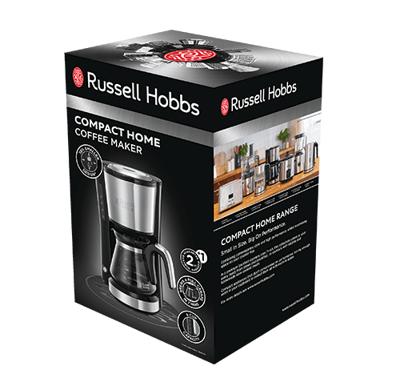 RUSSEL HOBBS 24210-56 - Compact koffiezetapparaat voor thuisgebruik - geborsteld roestvrij staal - 5 kopjes - 1000W RUSSEL HOBBS 24210-56 - Compact koffiezetapparaat voor thuisgebruik - geborsteld roestvrij staal - 5 kopjes - 1000W