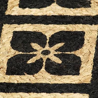 Placemats 6 st rond 38 cm jute zwart Placemats 6 st rond 38 cm jute zwart