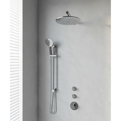 Chrome Edition thermostatische regendouche SET 20 met 30 cm douchekop en handdouche, inclusief muurarm, glijstang en doucheslang