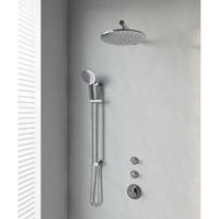 Thermostatisch Inbouwdoucheset Brauer Chrome 30 cm Hoofddouche Wandarm 3 Standen Handdouche op Glijstang Chroom Brauer - thumbnail