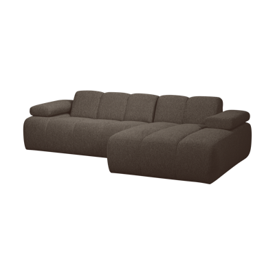 Woood Mojo chaise longue bank rechts bouclé Bruin Melange
