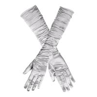 Handschoenen Hollywood luxe zilverkleurig - thumbnail