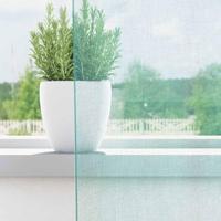 Gordijnen voile met doorvoertules 2 st turkoois - thumbnail