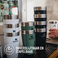 Stanley The Stacking Beer Pint .47L / 16Oz Isolatiefles Hammertone Green 470ML - thumbnail