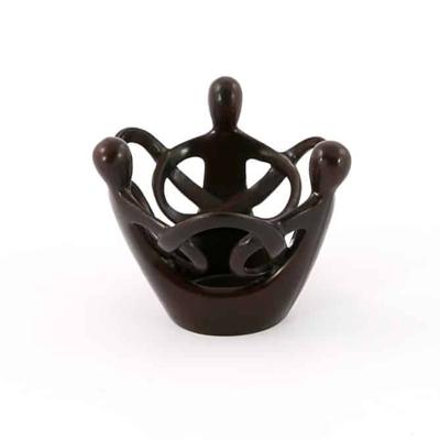 Beeld Polystone Vriendenkring 3 Personen (12 cm)