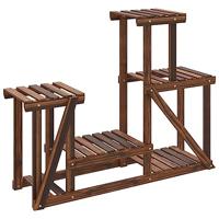 VidaXL Plantenstandaard 90x25x73,5 cm massief vurenhout - thumbnail