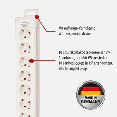 Brennenstuhl Premium-Line stekkerdoos 10-voudig wit 3m H05VV-F 3G1,5 - 1952200100