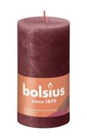 Bolsius Rustiekkaars shine 130/68 velvet red 1 Stuks - thumbnail