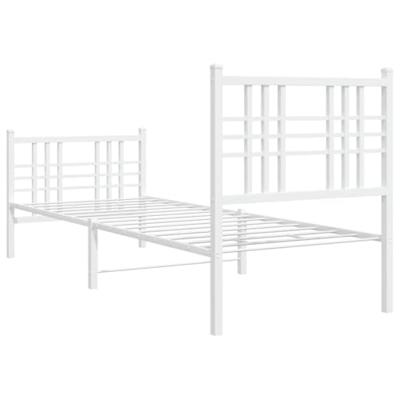 Bedframe met hoofd- en voeteneinde metaal wit 80x200 cm Bedframe met hoofd- en voeteneinde metaal wit 80x200 cm