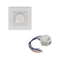 Draadloze drukdimmer RF wit + ontvanger - thumbnail