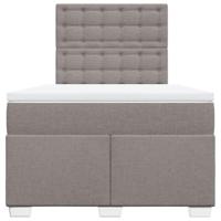 Boxspring met matras stof taupe 120x190 cm - thumbnail